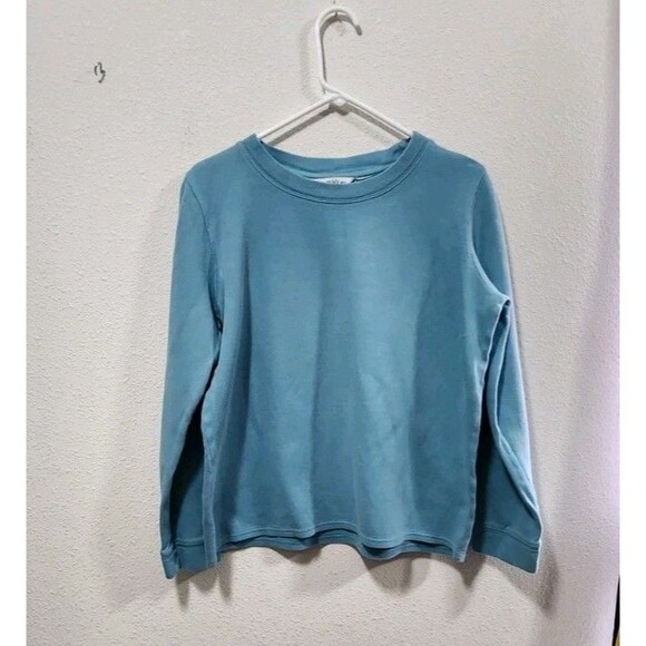 Orvis Pullover Sweater Womens Ribbed Lightweight Active Casual Outdoor Blue Sz M - Picture 1 of 5